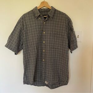 Vintage buttons down in blue plaid